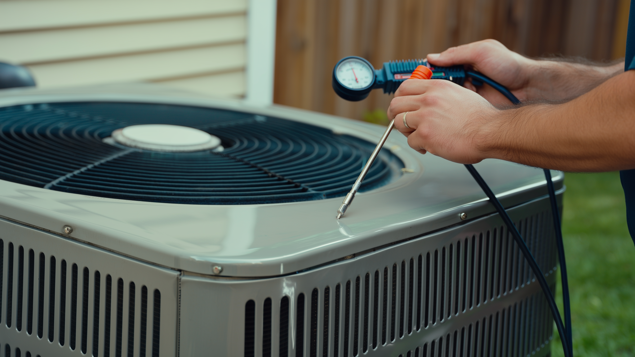HVAC technician at work
