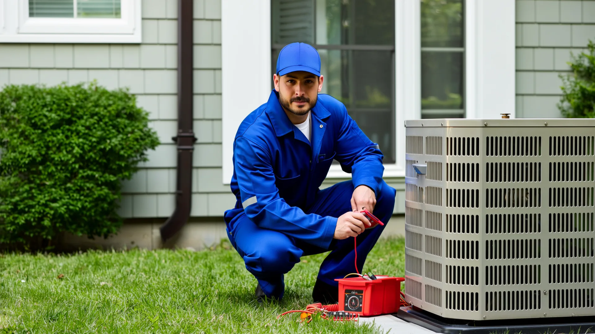 HVAC technician at work